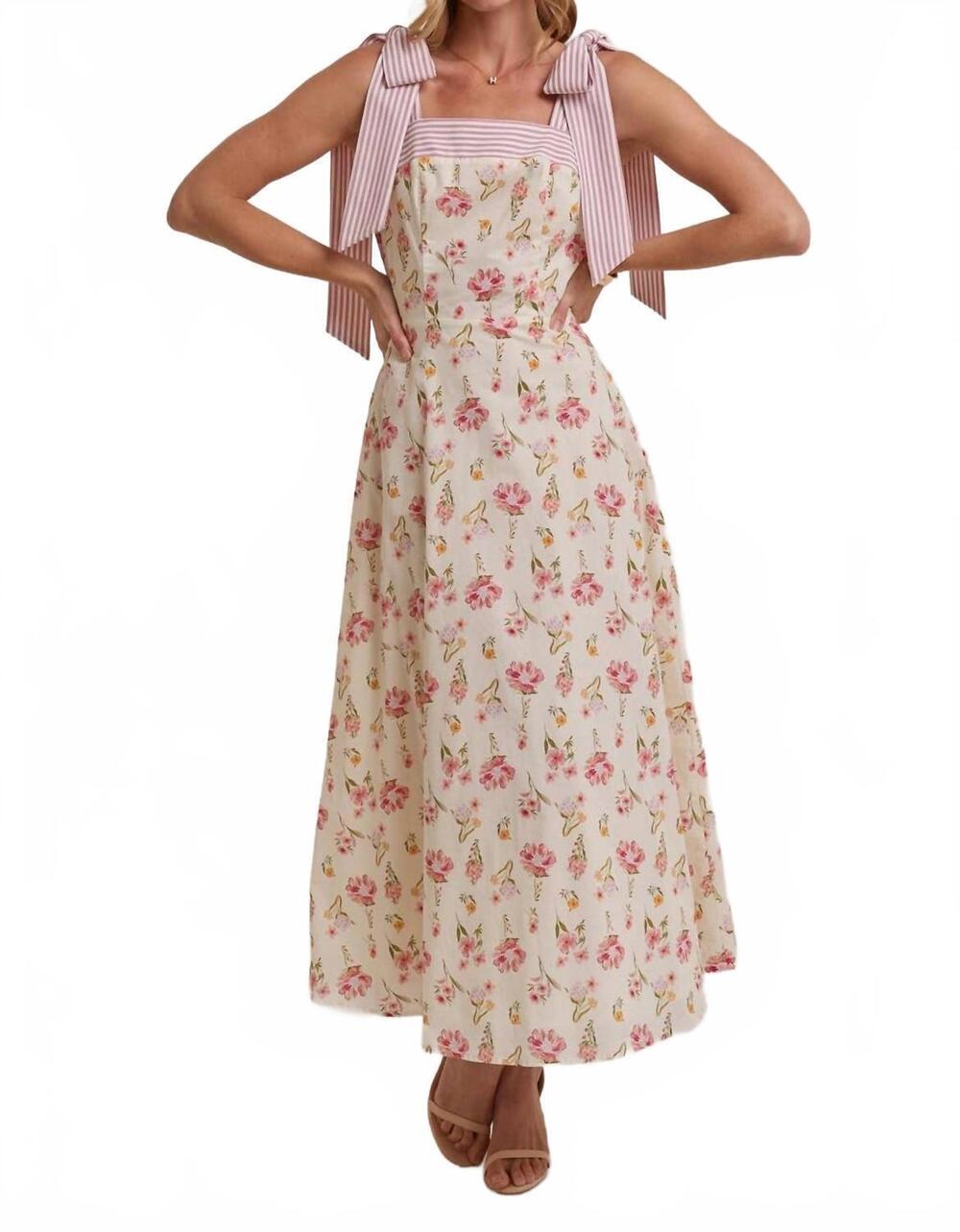 NEW BON alisa midi dress in pink